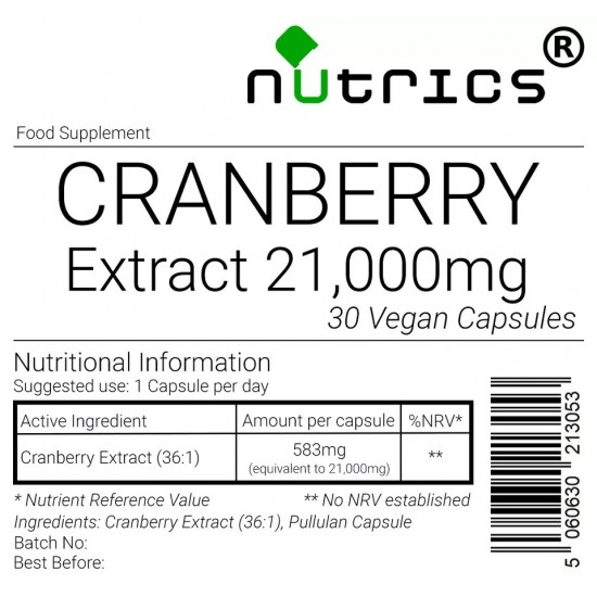 Cranberry 21,000mg V Capsules