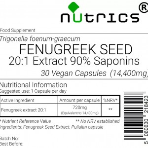 Fenugreek Seed Extract 14,400mg V Capsules