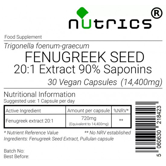 Fenugreek Seed Extract 14,400mg V Capsules