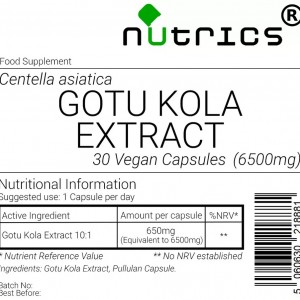 Gotu Kola Extract  6500mg V Capsules