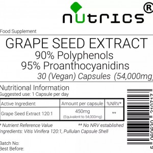 Grape seed Extract 54,000mg V Capsules