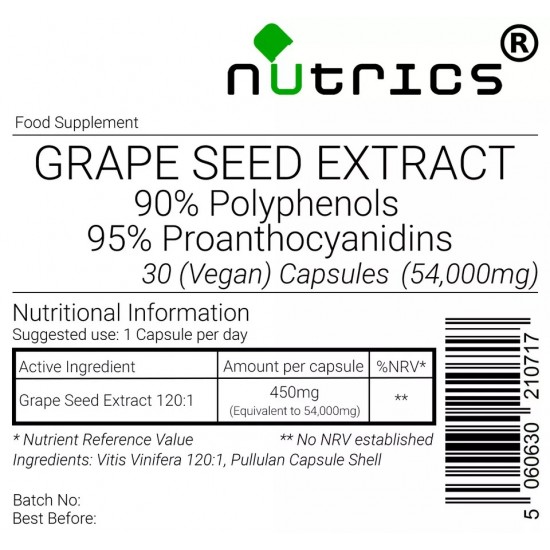 Grape seed Extract 54,000mg V Capsules