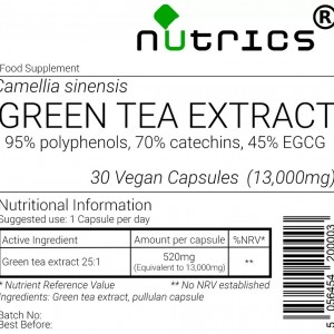 Green Tea Extract 13,00mg V Capsules