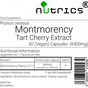 Montmorency Cherry Extract 6,400mg V Capsules