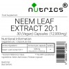 Neem Leaf Extract 12,000mg V Capsules