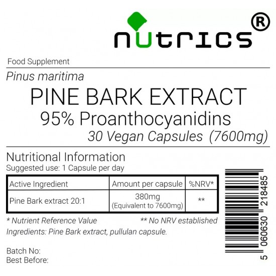 PINE BARK EXTRACT 7600mg Vegan Capsules