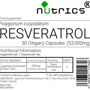 Resveratrol Extract 53000mg V Capsules 