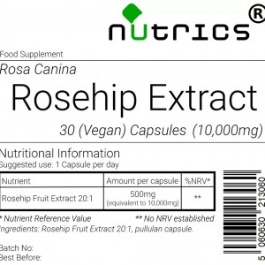 Rosehip Fruit Extract 10,000mg V Capsules