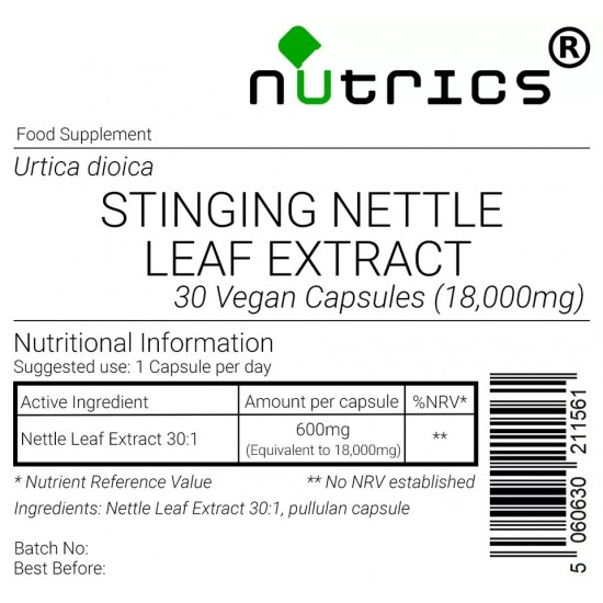 Stinging Nettle Leaf 18,000mg V Capsules