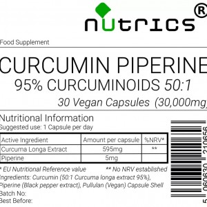 TURMERIC CURCUMIN and PIPERINE 30,000mg V Capsules