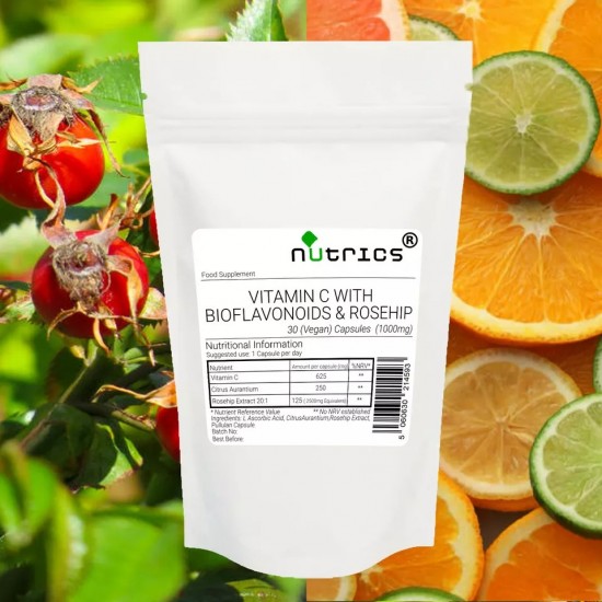 Vitamin C Rosehip Extract Citrus Bioflavanoids 1,000mg V Capsules