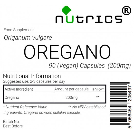 OREGANO 200mg x 90 Vegan Capsules 