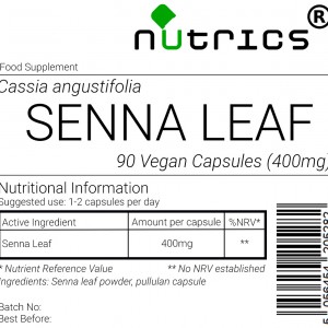 SENNA Strong 400mg x 90 V Capsules not tablets Constipation relief