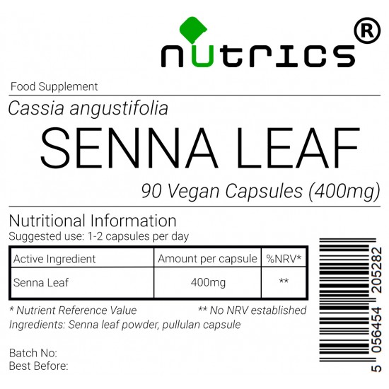 SENNA Strong 400mg x 90 V Capsules not tablets Constipation relief