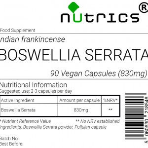Boswellia Serrata Indian Frankincense 830mg V Capsules