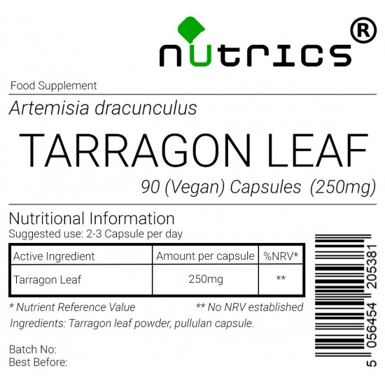 Tarragon Leaf  250mg  V Capsules 