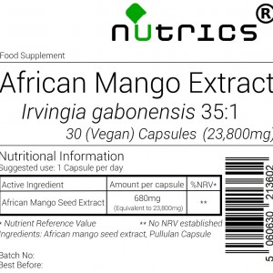 African Mango Extract 23,800mg Vegan Capsules - Natural Weight Management Support 