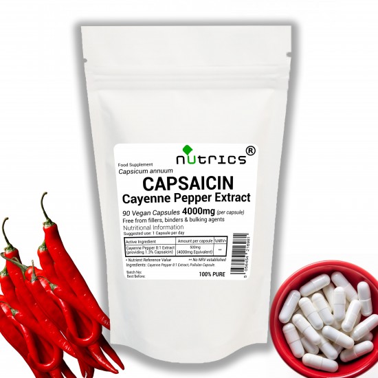 Capsaicin Capsicum Cayenne Pepper Extract 4000mg Capsules 