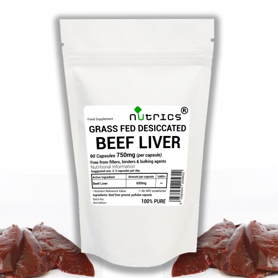 Desiccated Beef Liver 750mg V capsules