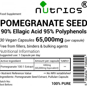 Pomegranate Seed  Extract 65,000mg V Capsules