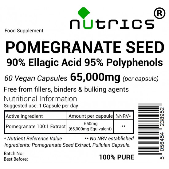 Pomegranate Seed  Extract 65,000mg V Capsules