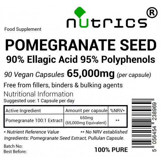 Pomegranate Seed  Extract 65,000mg V Capsules