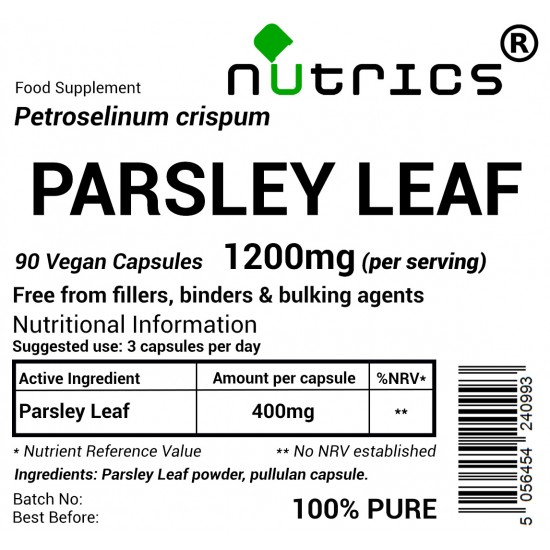 Parsley Leaf 400mg Vegan Capsules 