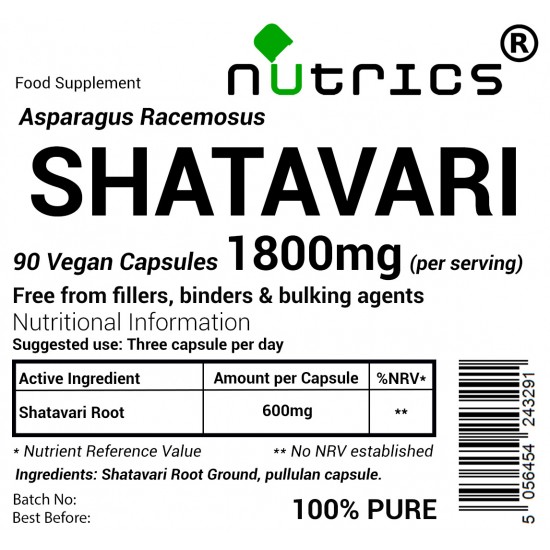 Shatavari Asparagus  600mg V Capsules