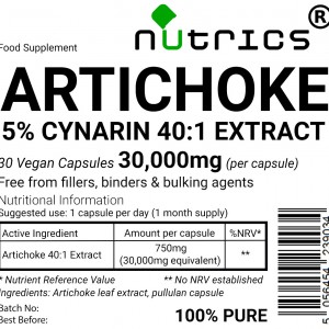 Artichoke 40:1 Extract 30,000mg V Capsules