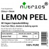 Lemon Peel 600mg Vegan Capsules Lemon Peel 600mg Vegan Capsules