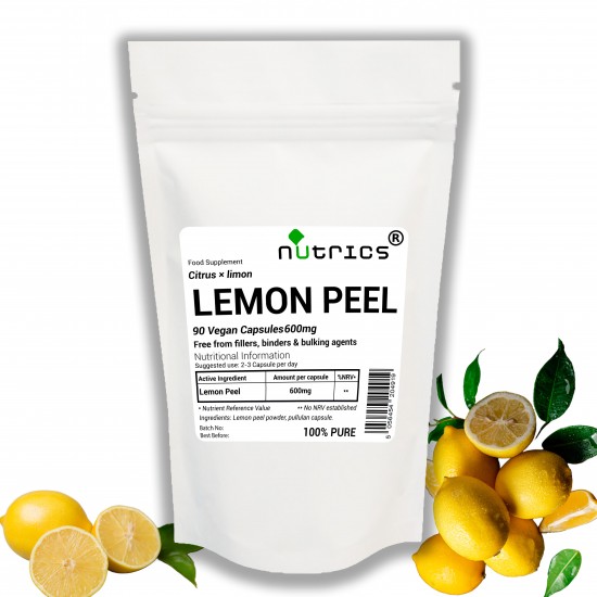 Lemon Peel 600mg Vegan Capsules Lemon Peel 600mg Vegan Capsules