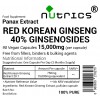 Red Korean Ginseng Extract 15,000mg V Capsules Red Korean Ginseng Extract 15,000mg V Capsules