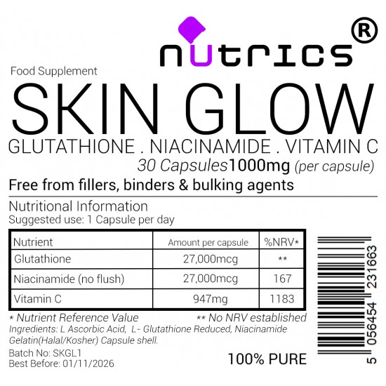 Glutathione Niacinamide Vitamin C 1000mg Capsules Glutathione Niacinamide Vitamin C 1000mg Capsules