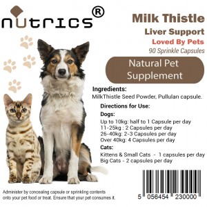 Milk Thistle for Dogs and Cats, 90 Capsules, Supports Liver Function