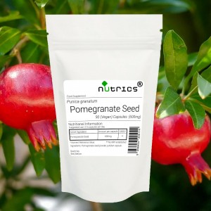 Pomegranate Seed 600mg Vegan Capsules - Antioxidant-Rich Support for Heart Health and Wellness