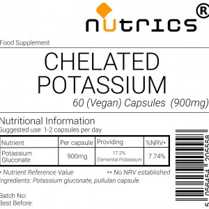 Chelated Potassium Gluconate 900mg V Capsules