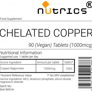 Chelated Copper 1000mcg V Tablets
