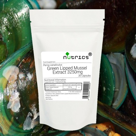 Green Lipped Mussel Extract  3250mg Capsules 