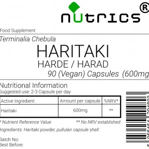 HARITAKI Harad Harde 600mg Vegan Capsules 