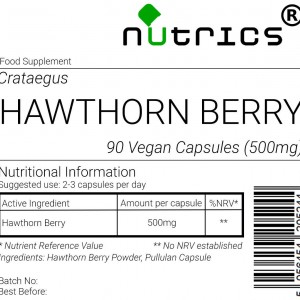 Hawthorn Berry 500mg Vegan Capsules 