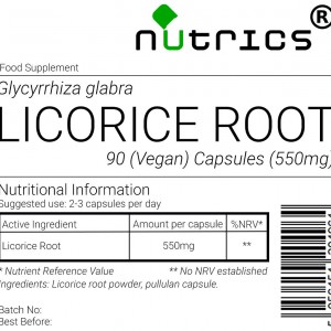 Licorice Root  550mg Vegan Capsules 