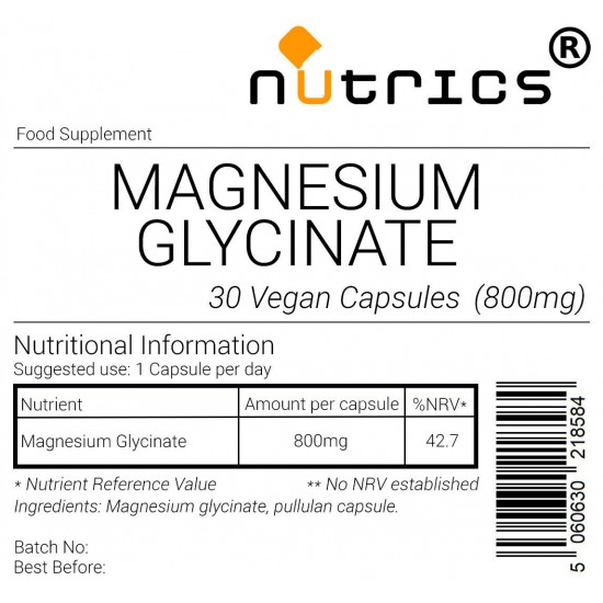 Magnesium Glycinate 800mg V Capsules