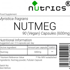 Nutmeg 600mg Vegan Capsules 