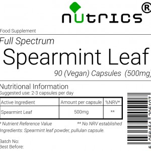 Spearmint Leaf 500mg Vegan Capsules 