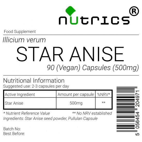 Star Anise 500mg Vegan Capsules 