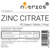 Zinc Citrate 15mg  V Tablets