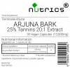 Arjuna Bark, 25% Tannins, 20:1 Extract, 13,000mg V Capsules 