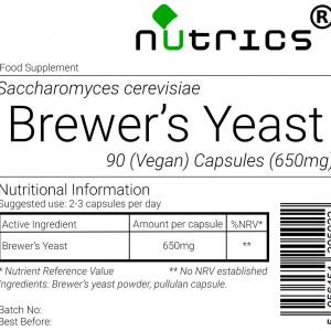 Brewer's Yeast 650mg Vegan Capsules 