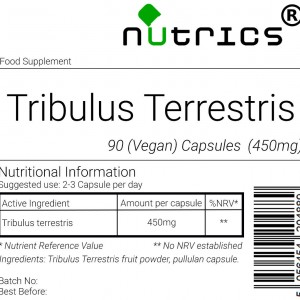 Tribulus Terrestris 450mg Vegan Capsules 