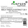 Milk Thistle 40:1 Extract 80%Silymarin 30%Silybin & Isosilybin Vegan Powder  